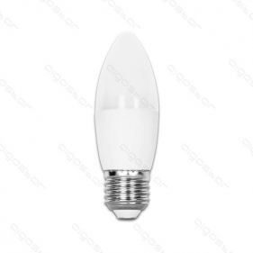 Obrázok pre LED žiarovka E27 7W/560lm , svieca C37 , Studená biela