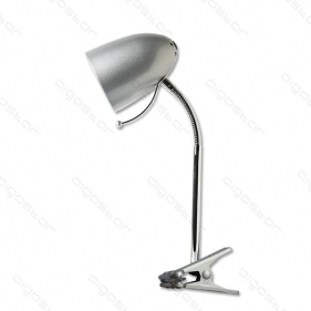 Obrázok pre LED stolná flexibilná lampa PLATA E27 strieborná s klipom