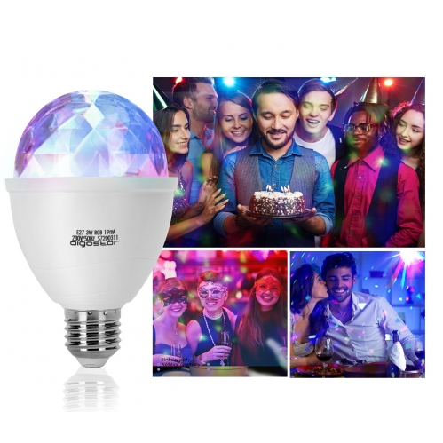 Obrázok pre PARTY LED žiarovka E27 3W RGB