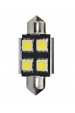 Obrázok pre LED Autožiarovka LB9328W - C5W , 36mm , 24V , 4xSMD5050 CANBUS , biela