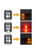 Obrázok pre Cyklo LED baterka zadná nabíjateľná so smerovkami a diaľkovým ovládaním