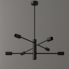 Závesný luster 6xE27/230V/Čierna Obrázok pre Závesný luster 6xE27/230V/Čierna