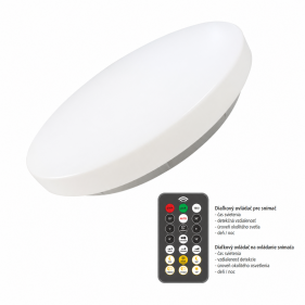 Vodeodolný LED Ceiling kruhový biely 18W/1820lm 300mm , IP54 , s mikrovlným senzorom, Neutrálna biela s diaľkovým ovládaním Obrázok pre Vodeodolný LED Ceiling kruhový biely 18W/1820lm 300mm , IP54 , s mikrovlným senzorom, Neutrálna biela s diaľkovým ovládaním