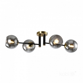 Lampa luster GLOBE ELEGANCE SMOKE 4xE14/230V/Čierna Obrázok pre Lampa luster GLOBE ELEGANCE SMOKE 4xE14/230V/Čierna