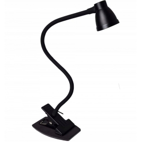 Obrázok pre LED stolná lampa flexibilná 5W čierna s klipom