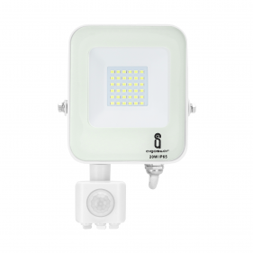 Obrázok pre LED reflektor biely 20W/1800lm , so senzorom , Neutrálna biela